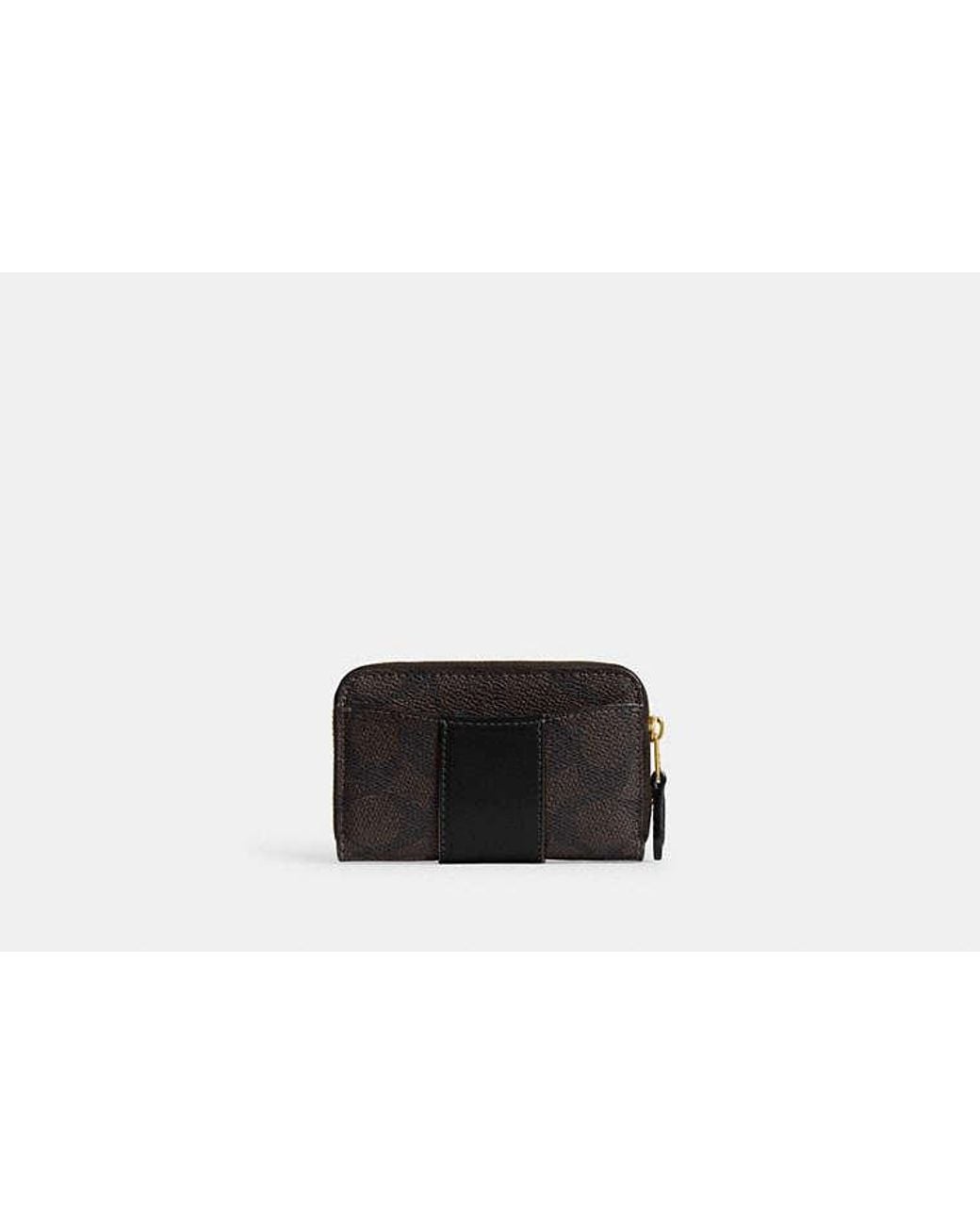 COACH Black Essential Small Zip Around Card Case