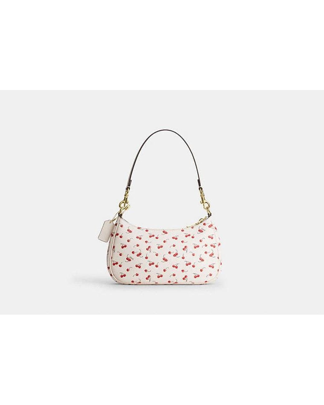 COACH Black Teri Shoulder Bag With Cherry Print