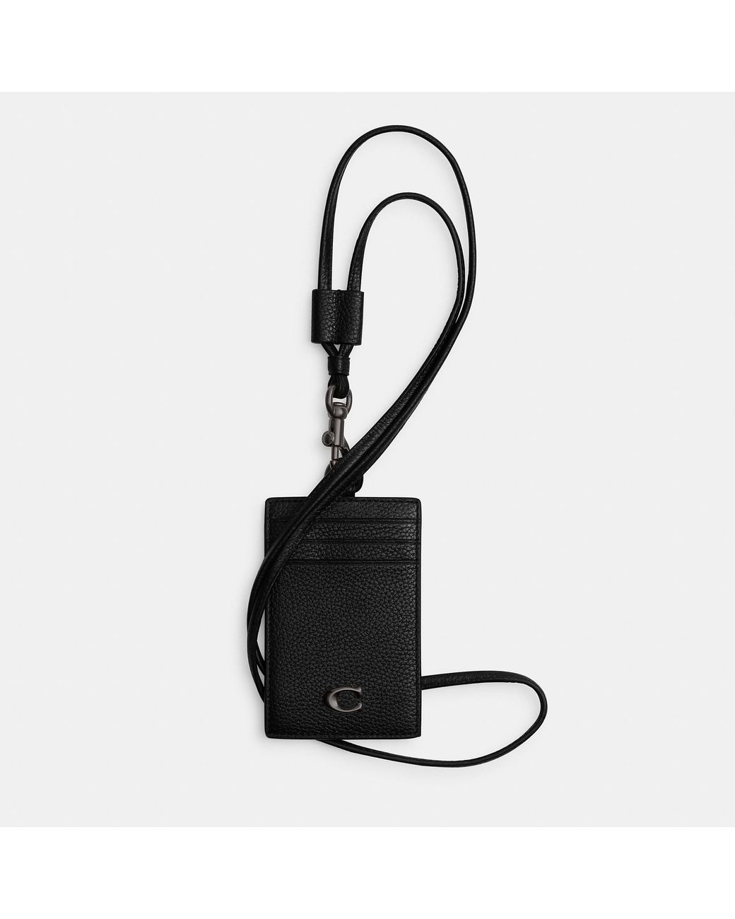 COACH Black Id Lanyard for men