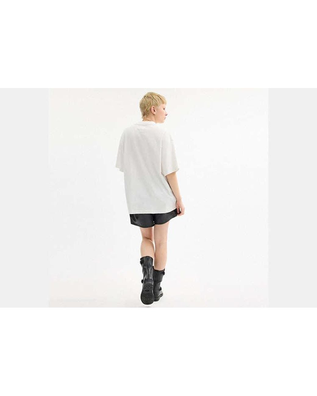 COACH Black Cursive Embroidered T-Shirt