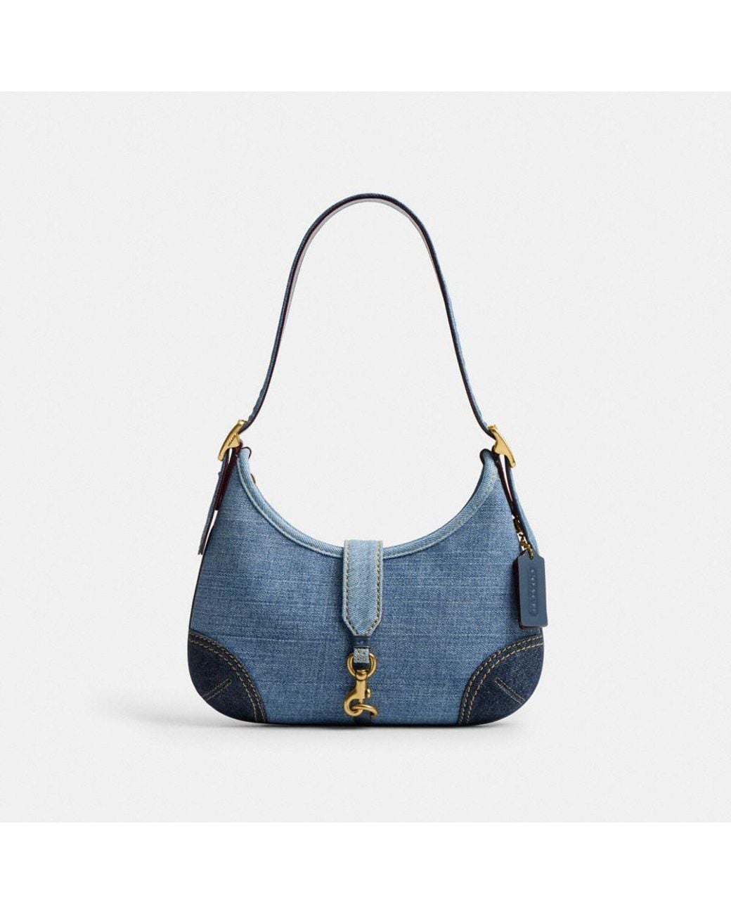 COACH Hamptons Hobo Bag With Repurposed Denim in Blue | Lyst Canada