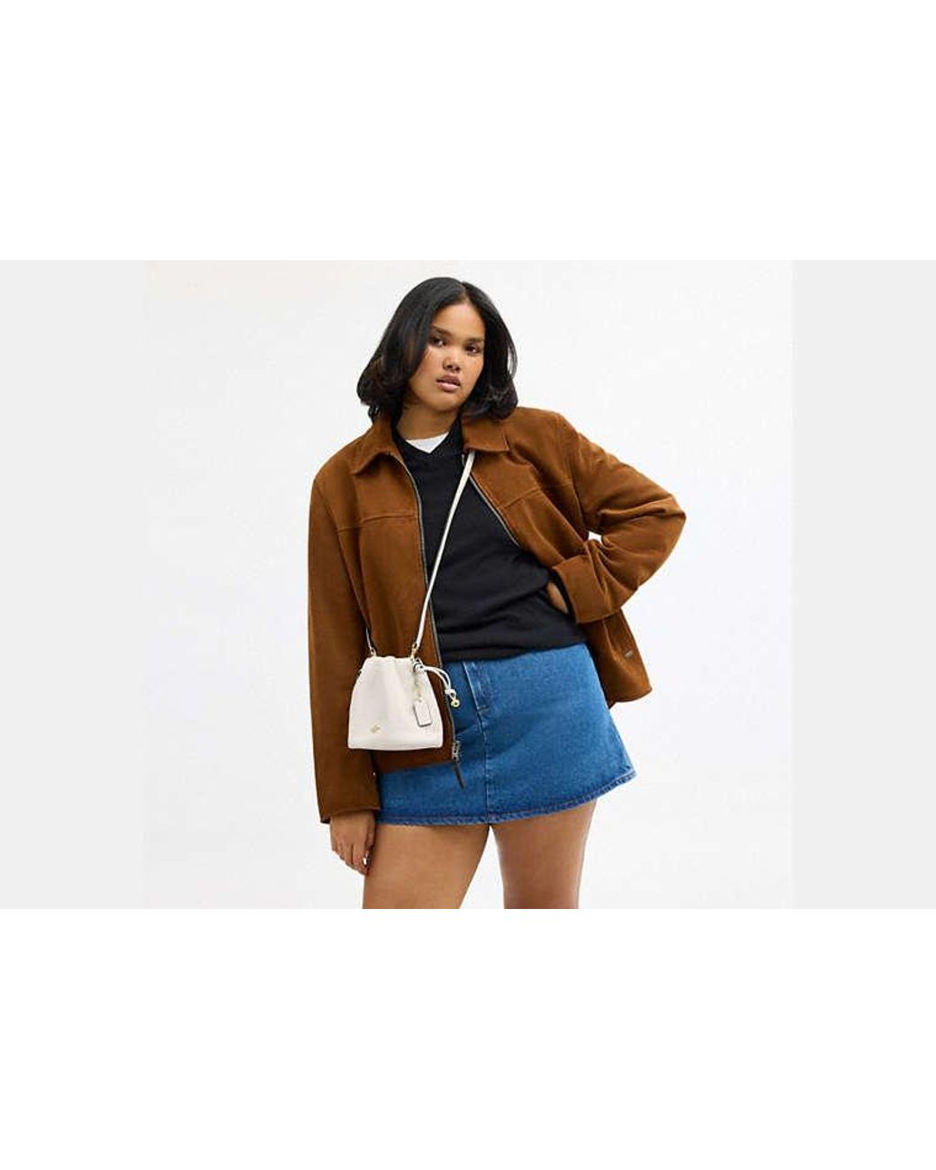 COACH Black Faye Mini Drawstring Bag