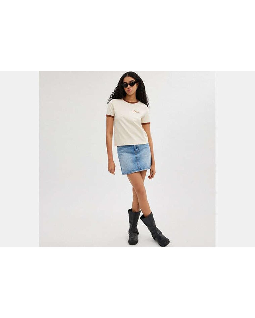 COACH Black Ringer T-Shirt