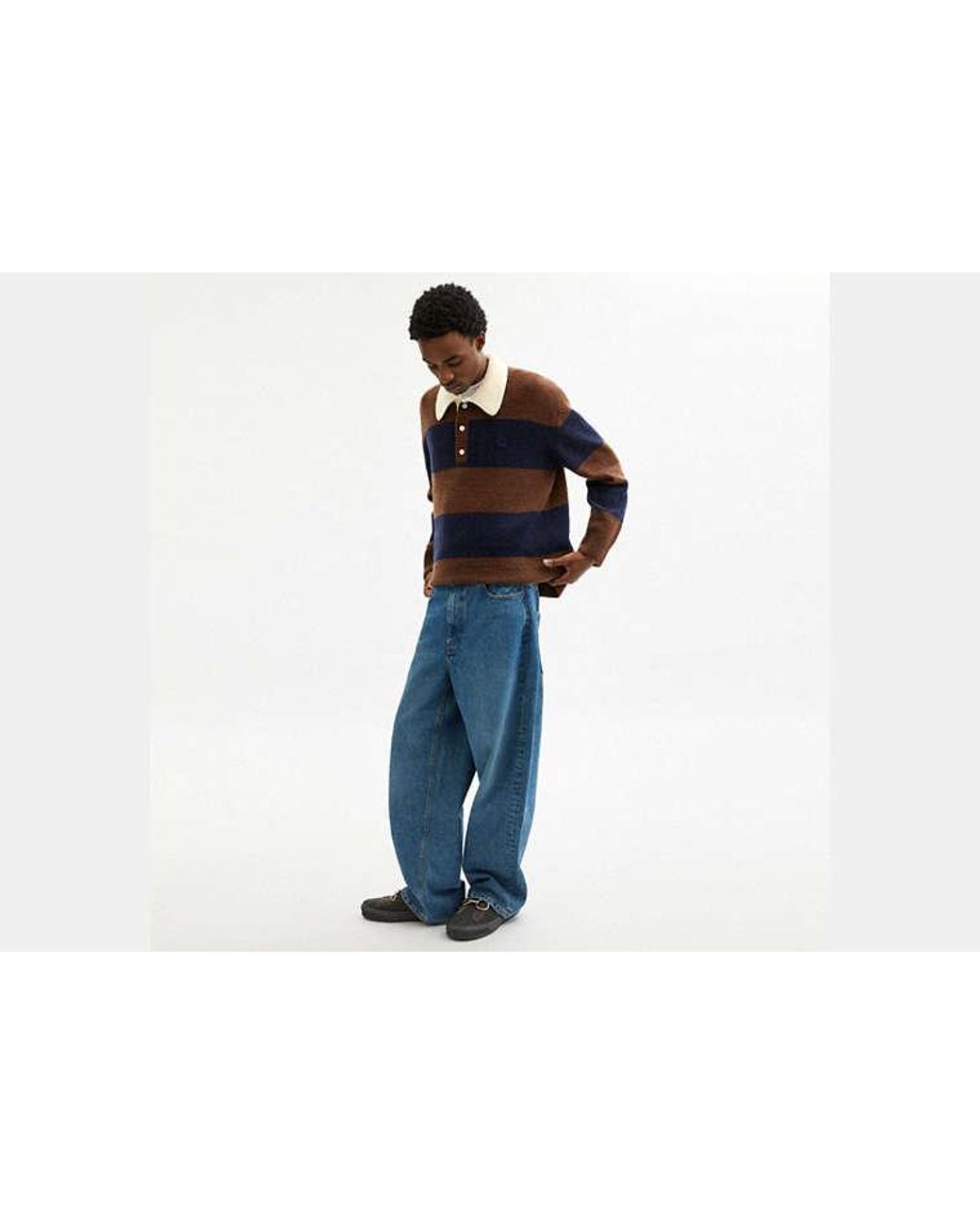 COACH Blue Baggy Denim Jeans for men