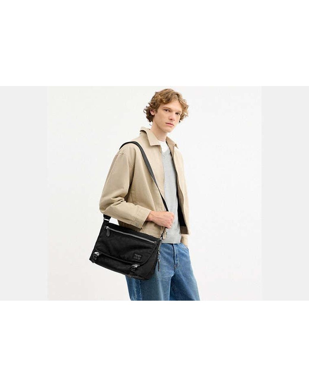 COACH Black Lane Messenger for men