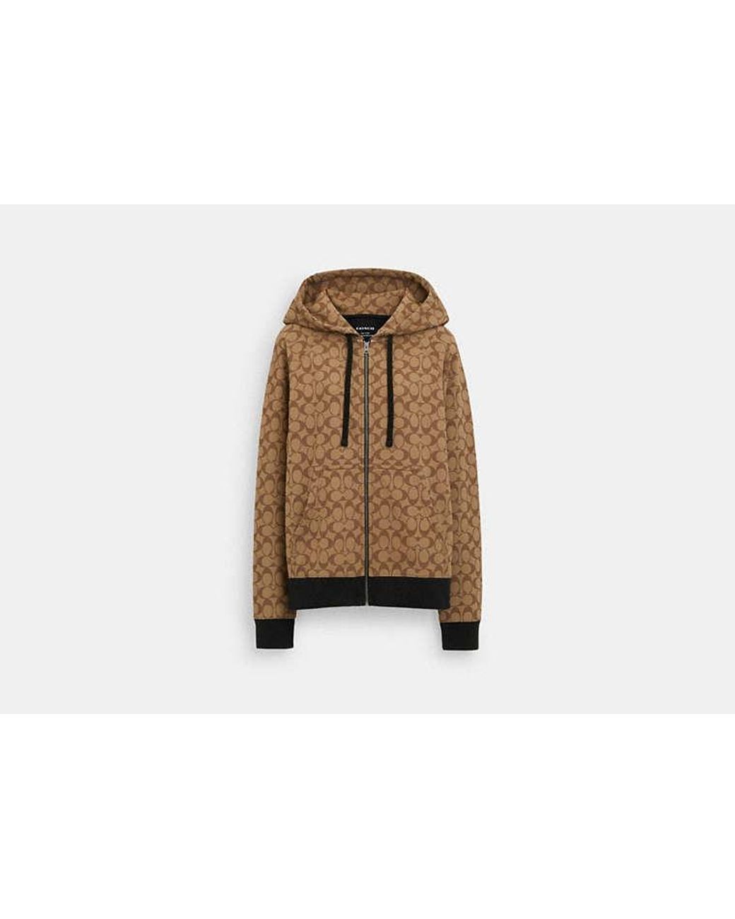 COACH All Over Signature Zip Hoodie in Black Lyst