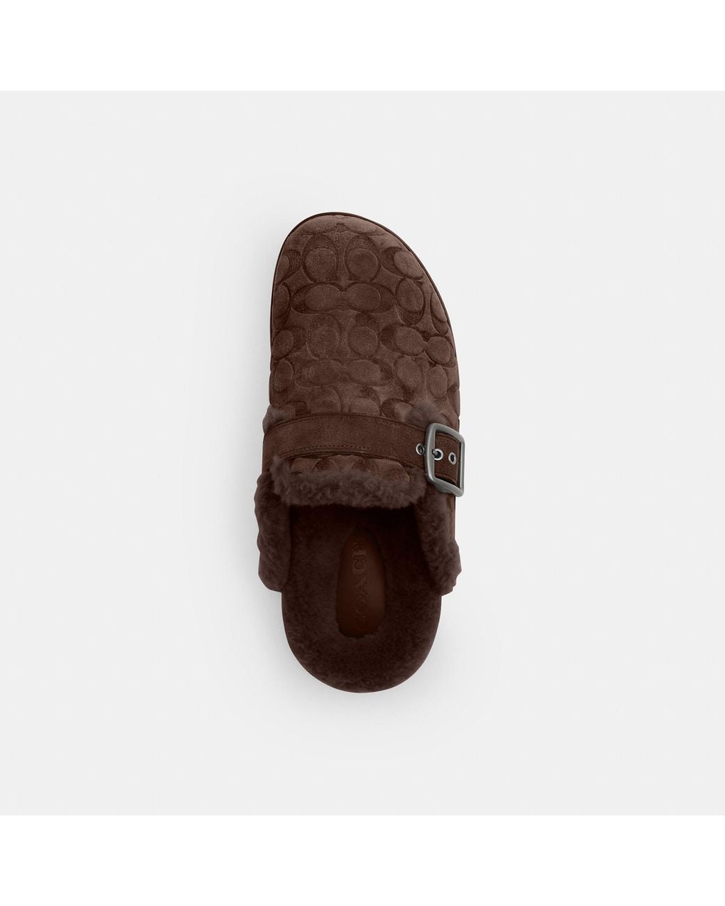COACH Brown Buckle Clog for men