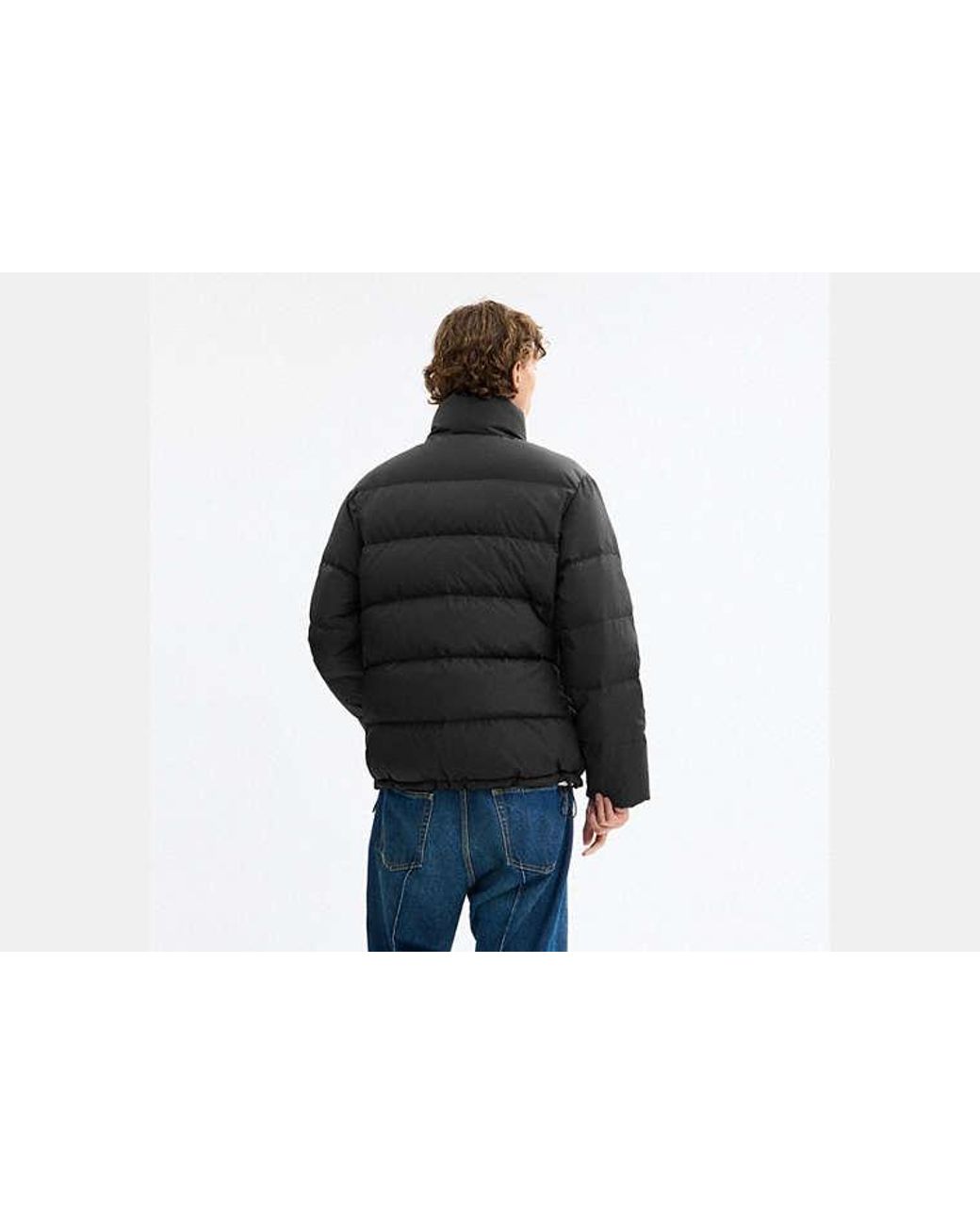 COACH Black Solid Down Jacket for men