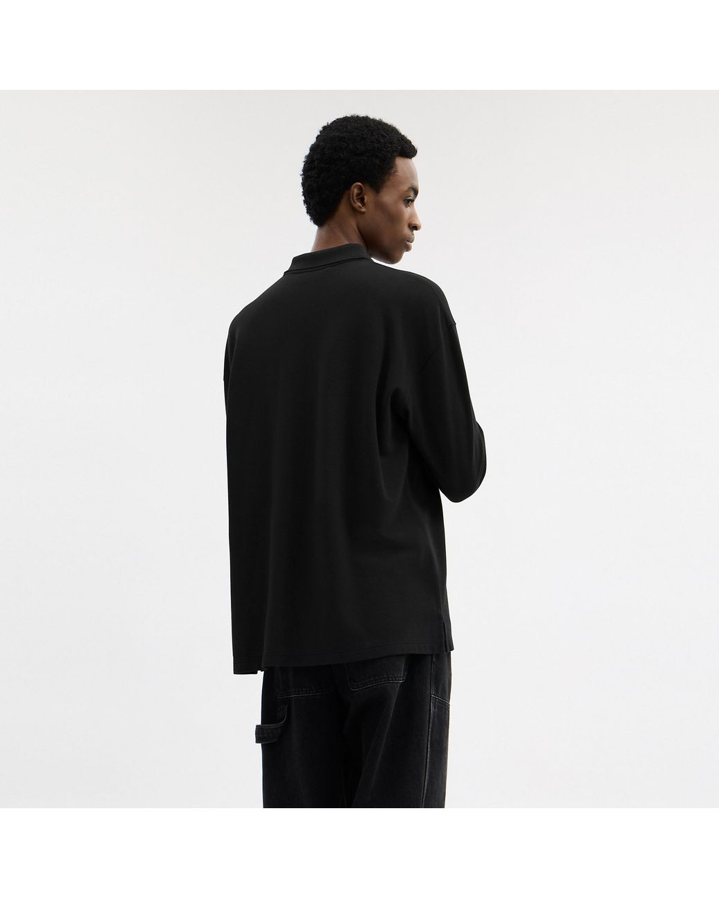 COACH Horse And Carriage Long Sleeve Polo in Black for Men | Lyst
