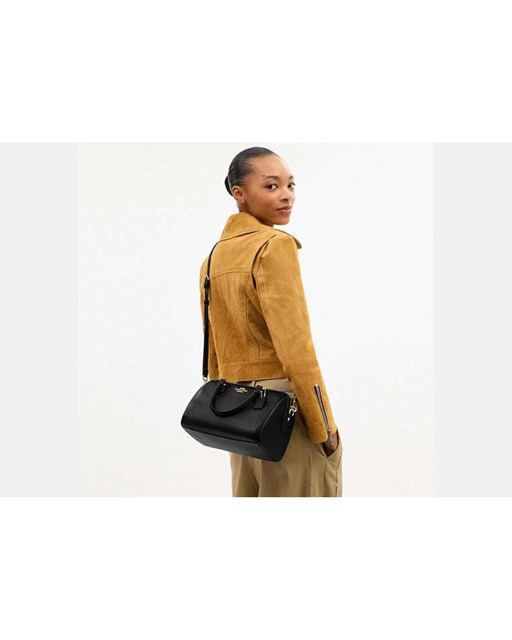 COACH Black Rowan Satchel Bag