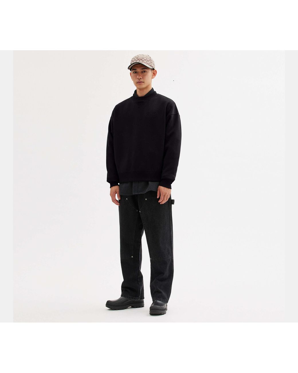 COACH Black Essential Crewneck Top