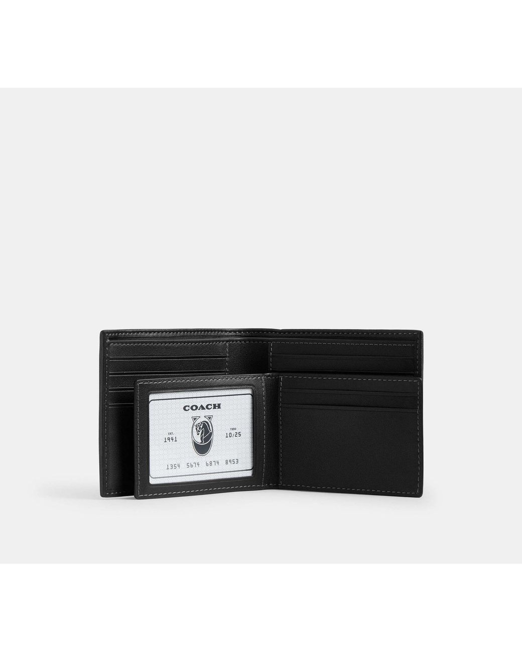 Portafoglio 3 di COACH in Black da Uomo