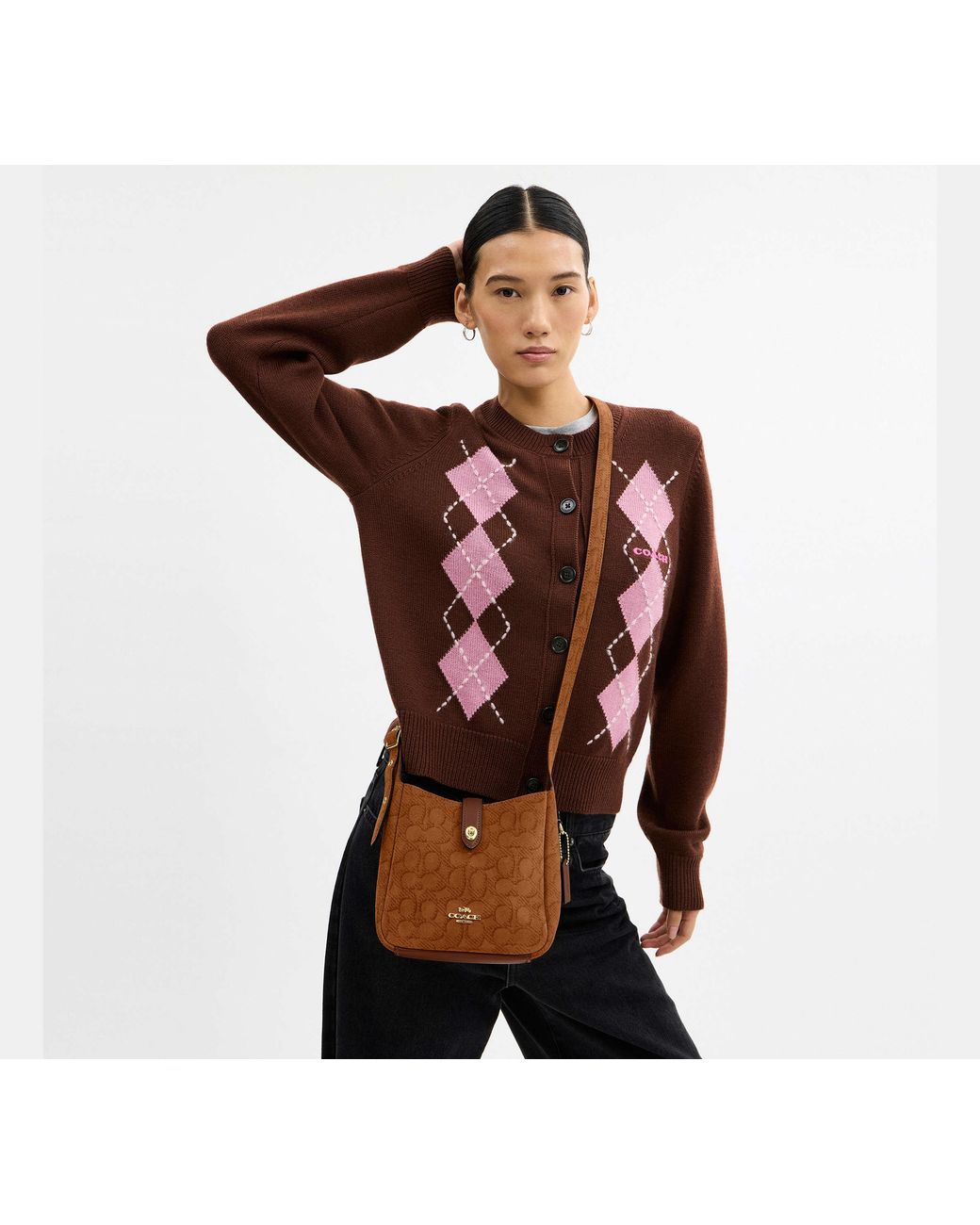 Borsa Mini Tracolla Hadley di COACH in Black