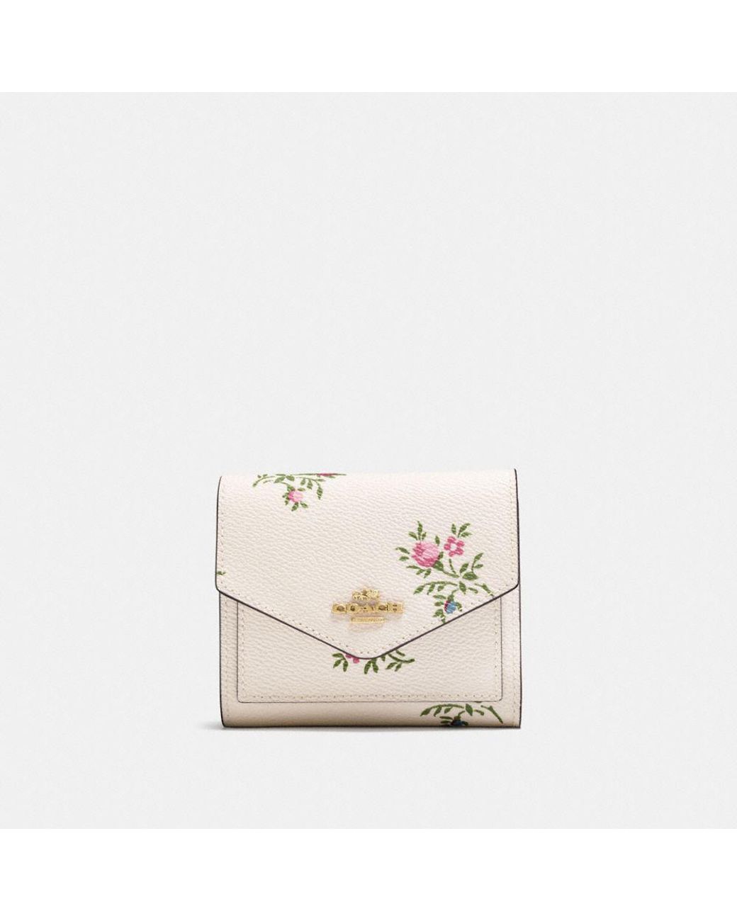 COACH Small Wallet With Cross Stitch Floral Print | Lyst