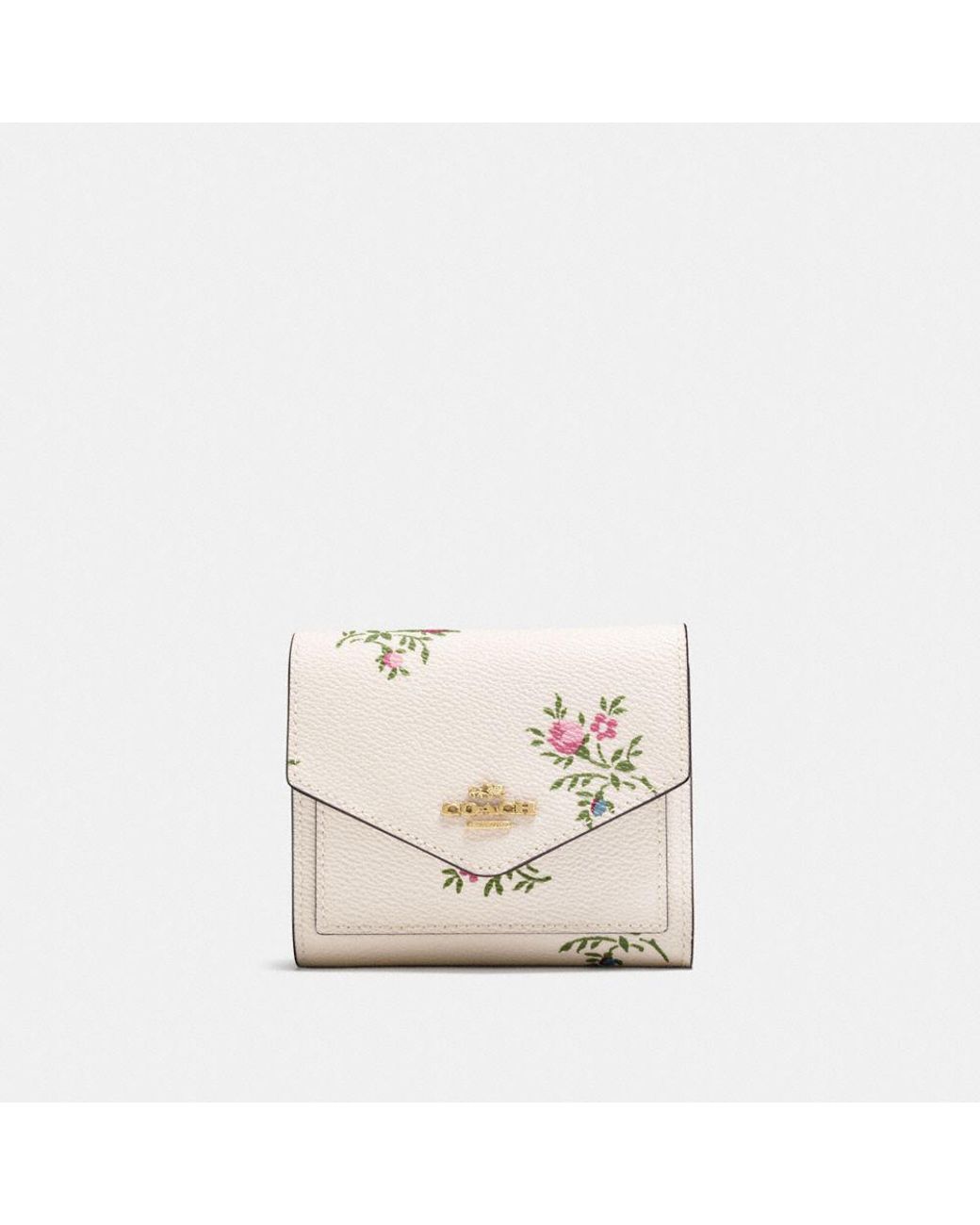 Floral wallet coach hot sale