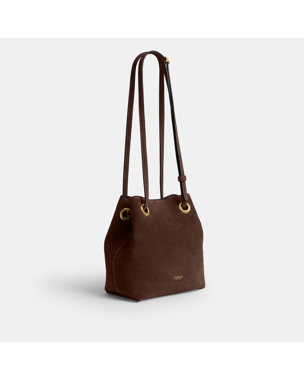 COACH Brown Jade Drawstring Bag