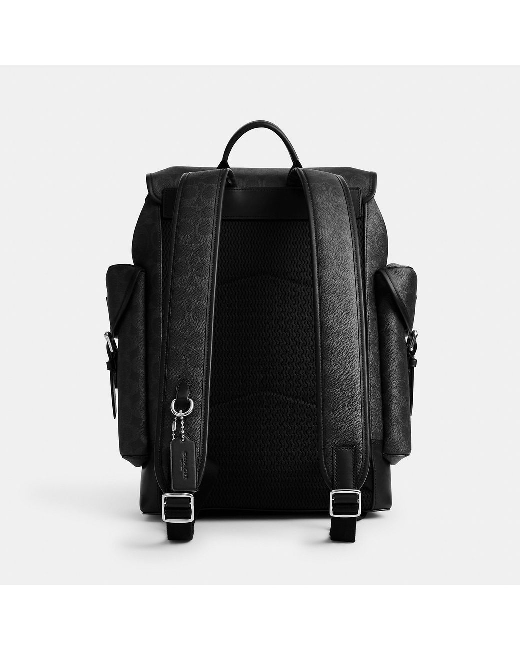 COACH Black Hitch Backpack for men