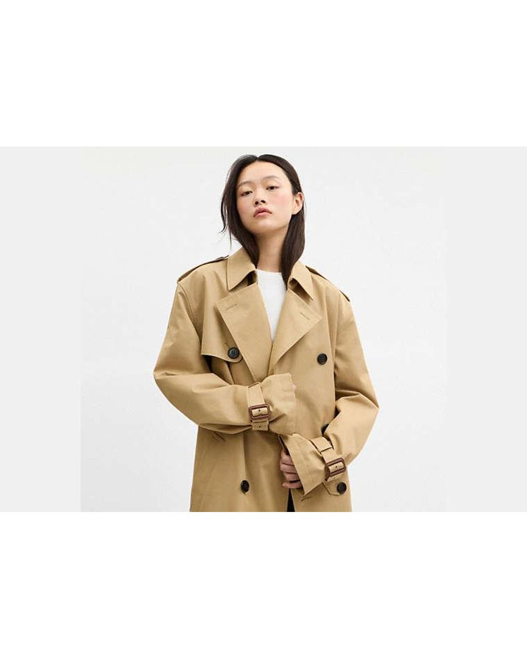 Gabardina COACH de color Natural