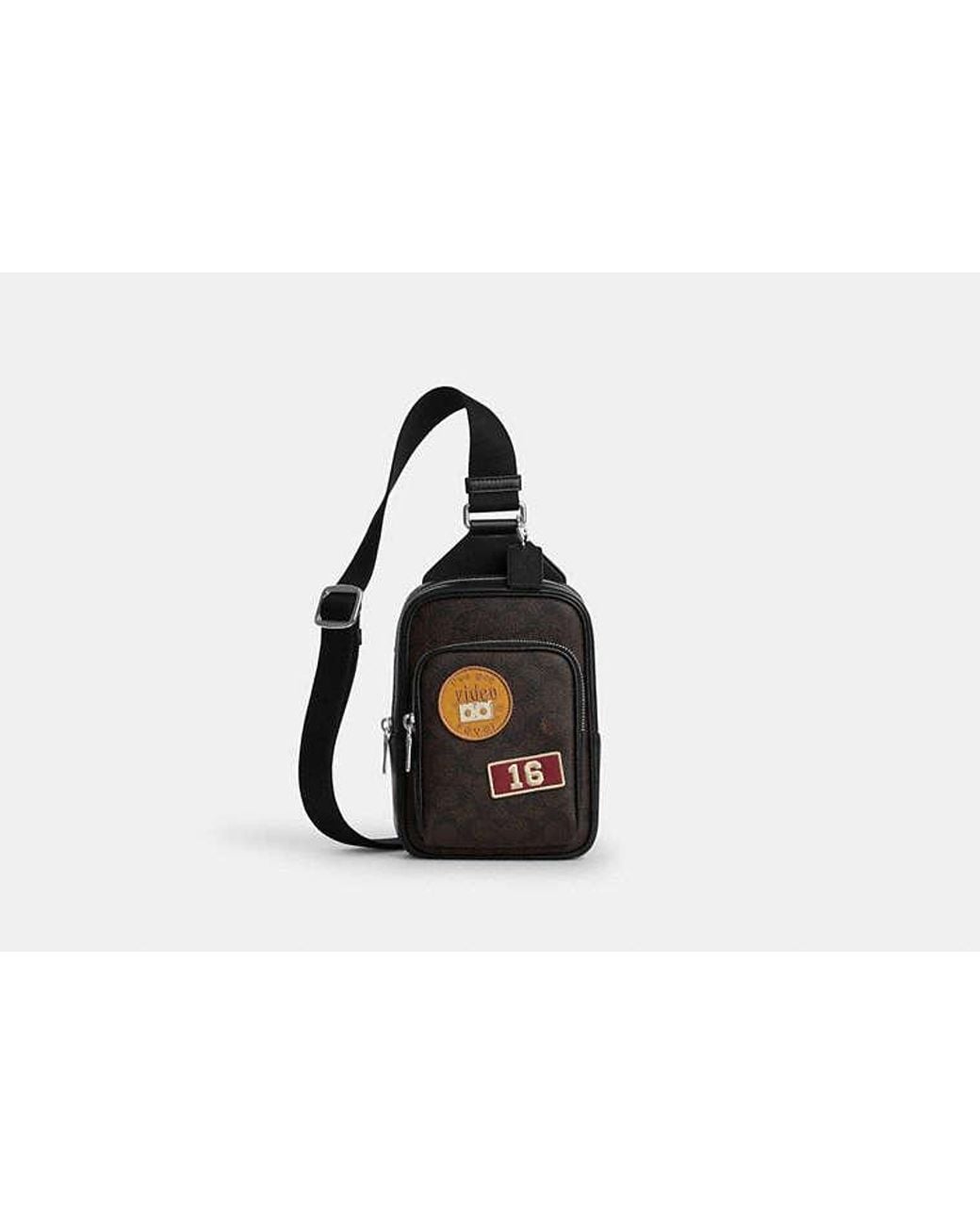 COACH Black Racer Sling Pack for men