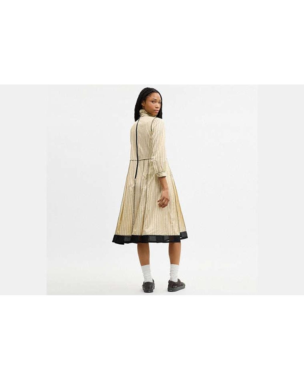 COACH Black Long Stripe Dress