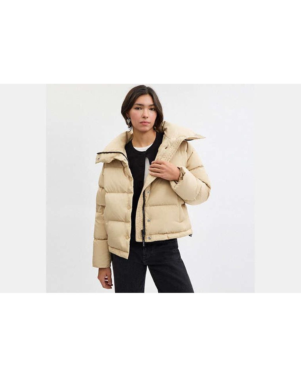 COACH Natural Short Puffer Jacket