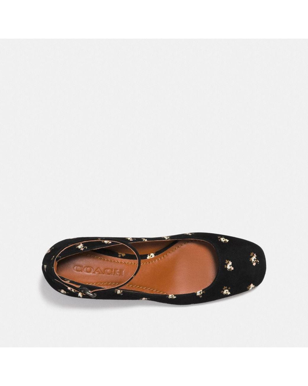 COACH Suede Ankle Strap Pump With 
