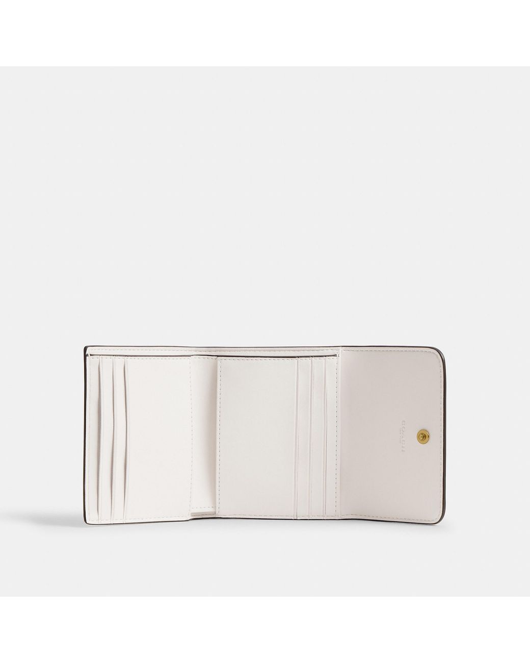 COACH White Mila Small Flap Wallet