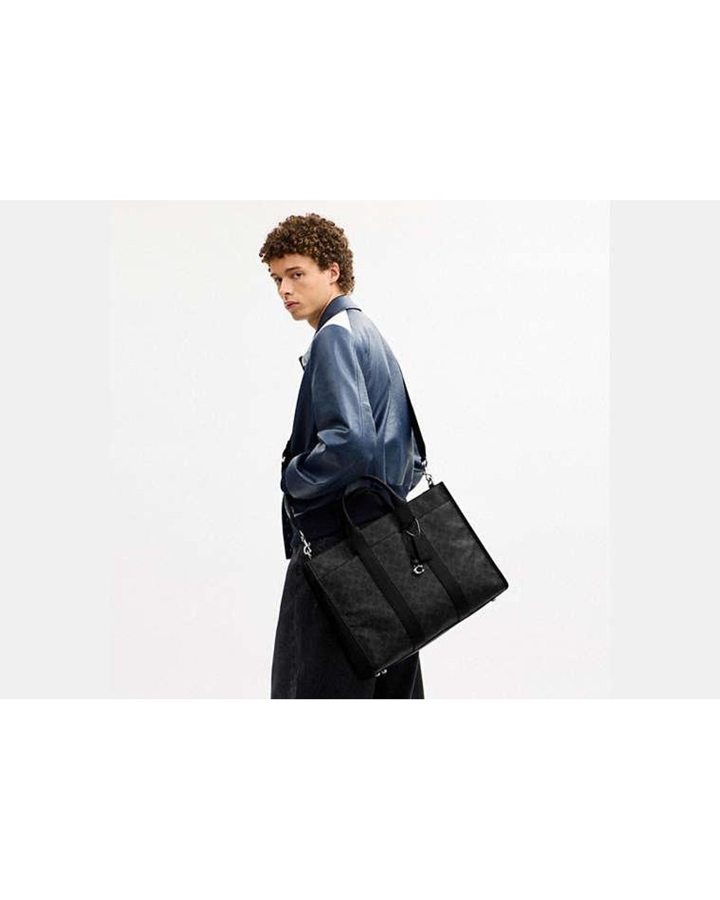 COACH Black Wesley Tote for men