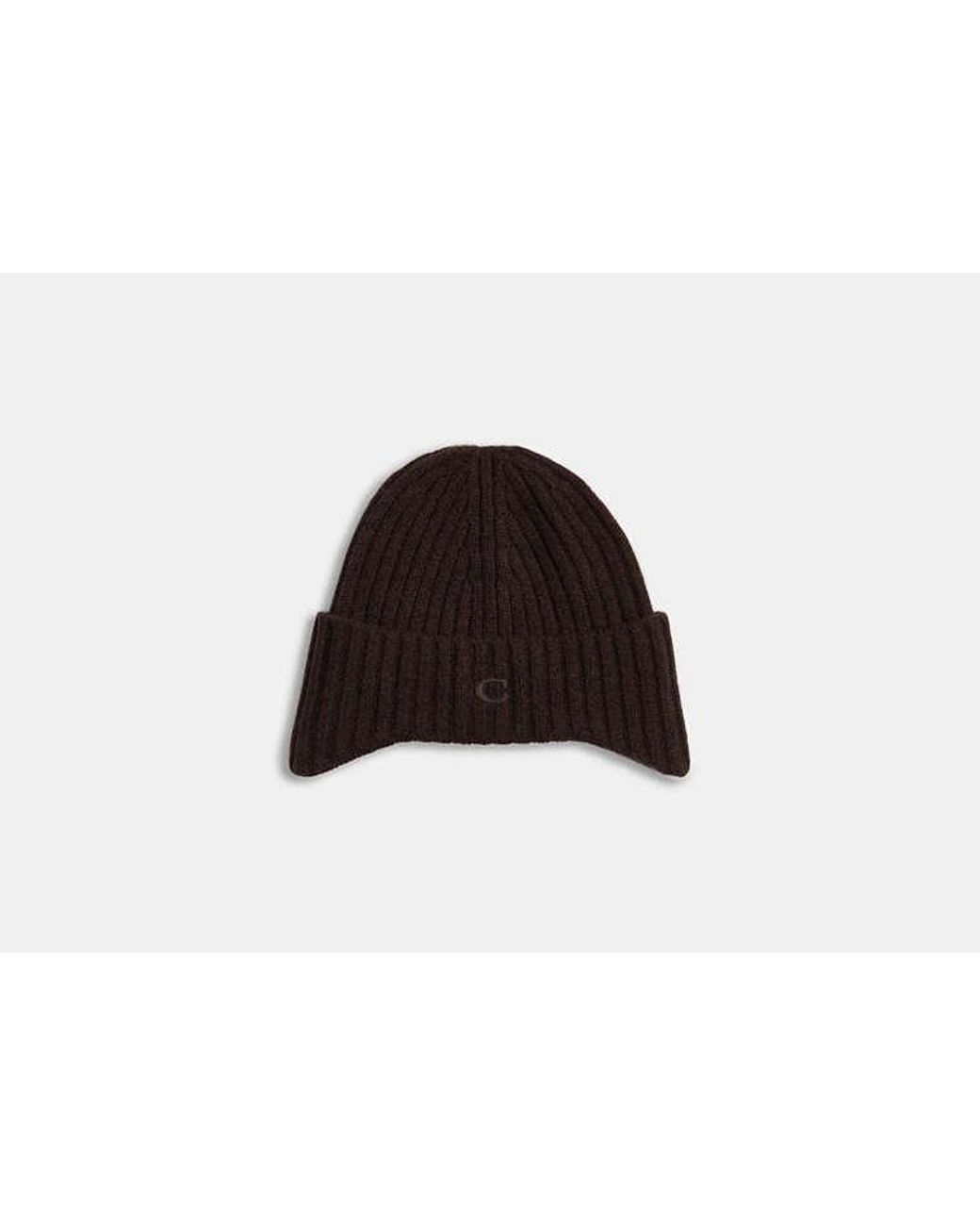 COACH Black Cashmere Beanie