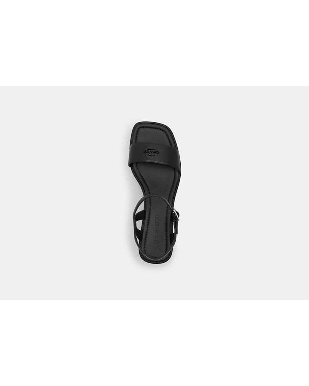 COACH Black Gale Wedge Sandal