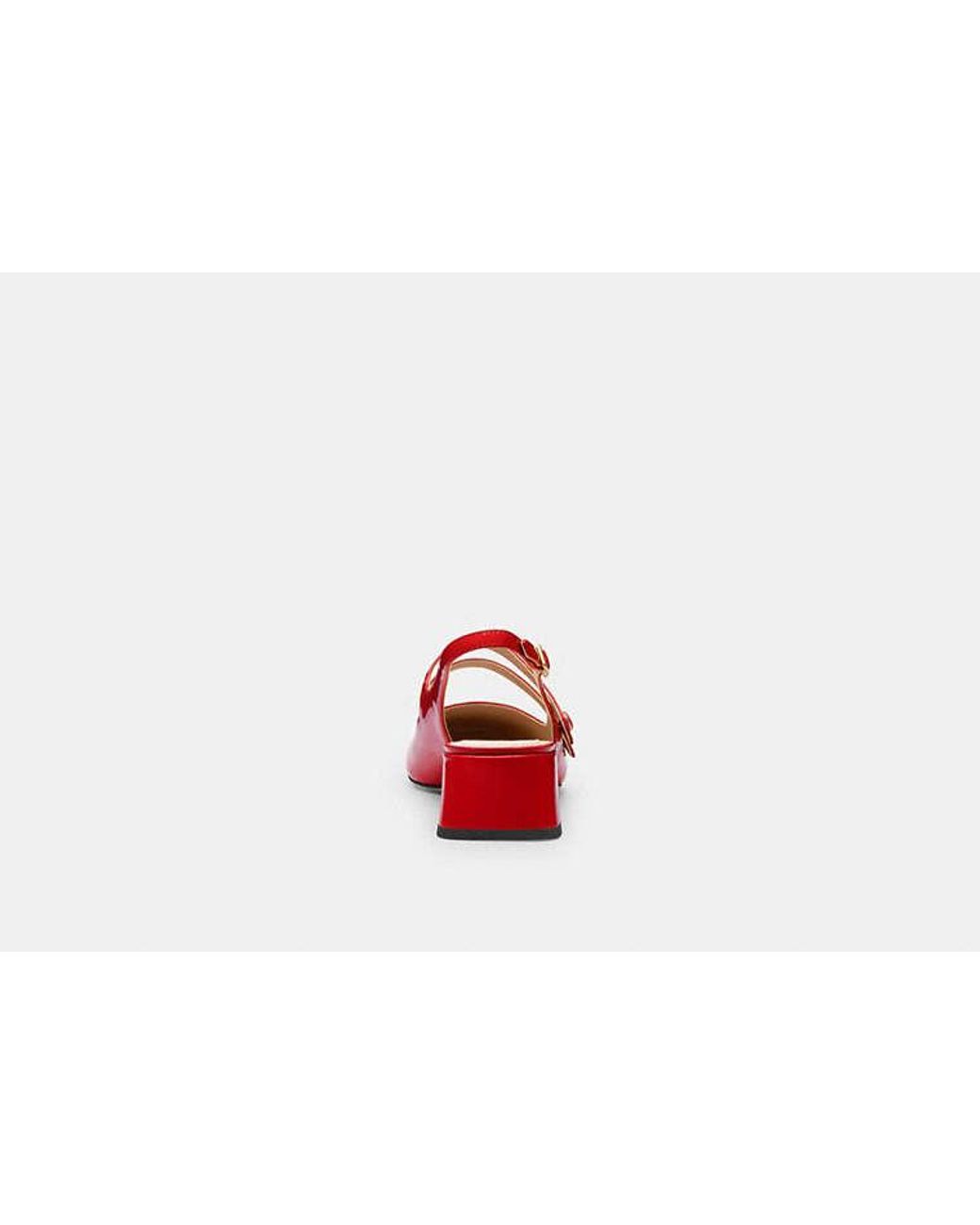 COACH Red Winley Slingback Mary Jane
