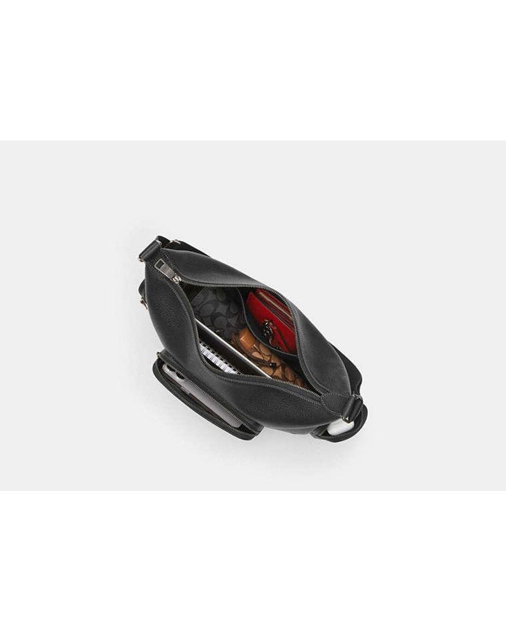 COACH Black Finn Crossbody Bag With Pockets for men