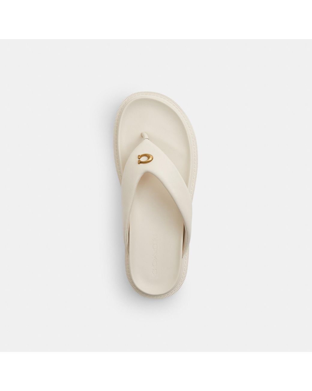 COACH White Flip Flops