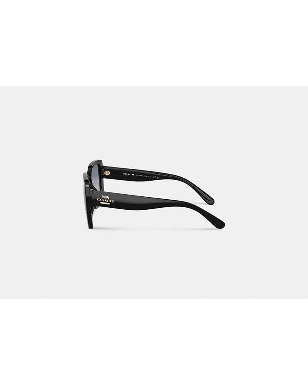 COACH Black Oversized Square Sunglasses