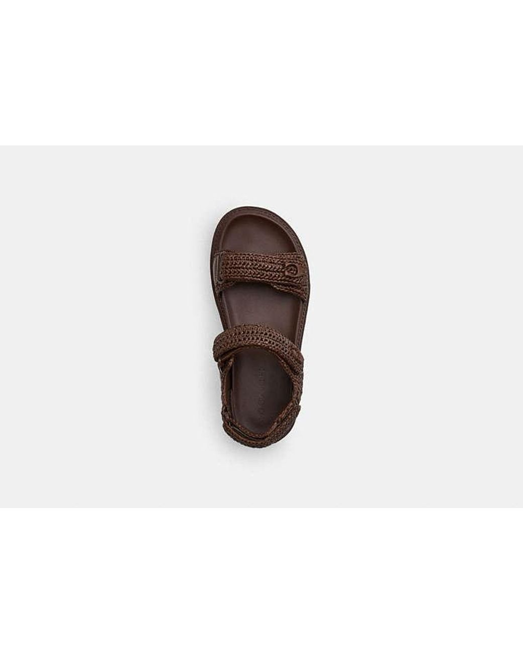 COACH Black Brynn Raffia Sandal
