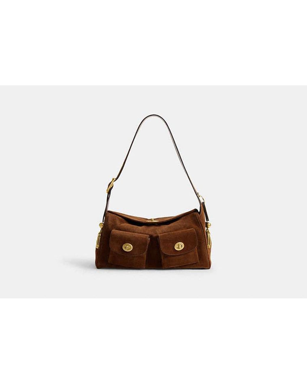 COACH Black Turnlock Haversack Bag