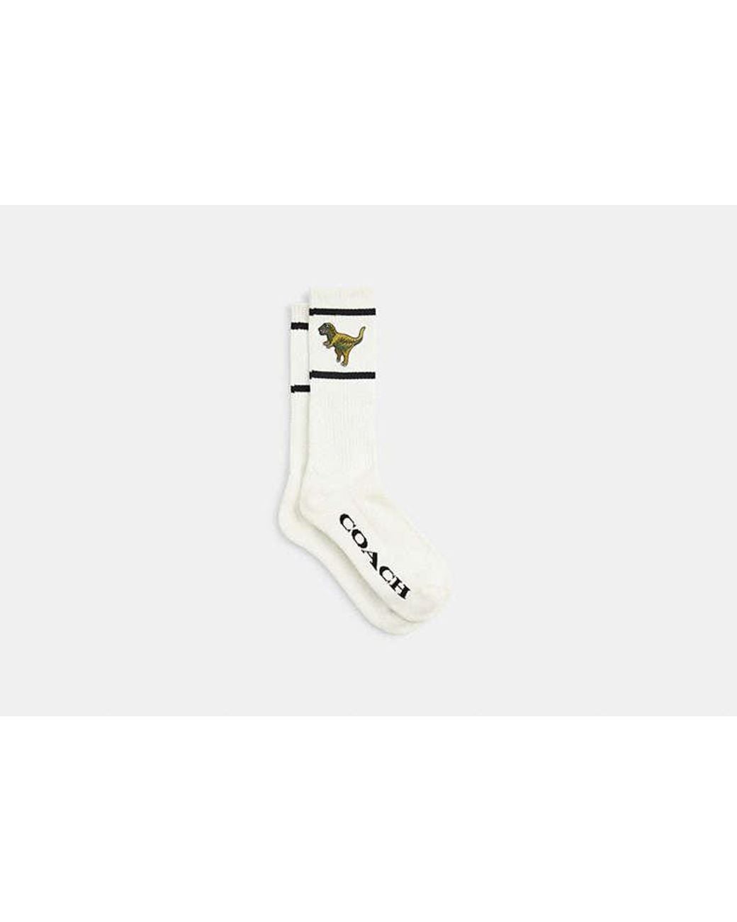 COACH Black Rexy Calf Socks