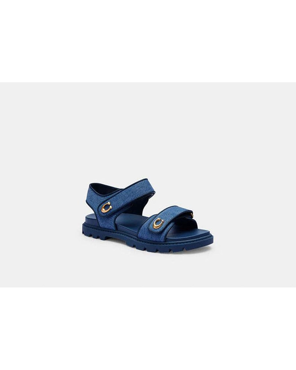 COACH Blue Flat Sandals