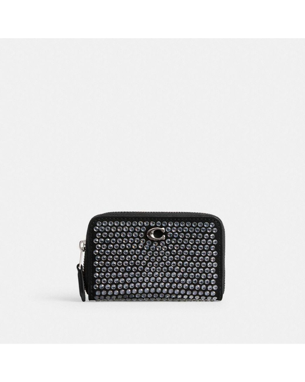 COACH Essential Small Zip Around Card Case With Crystal in