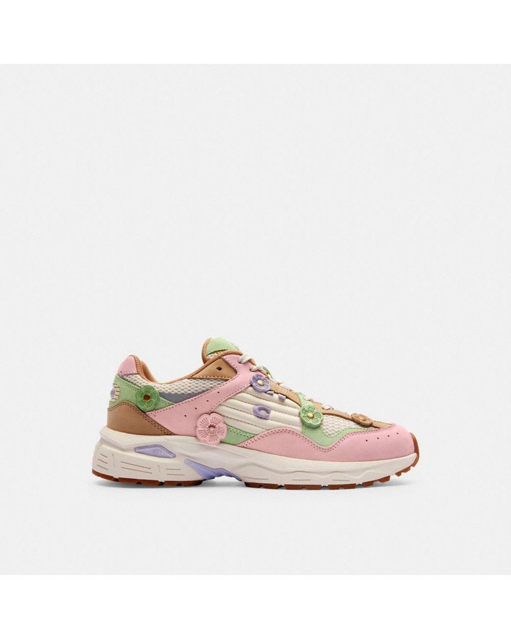COACH C301 Sneaker With Tea Rose in Pink Lyst