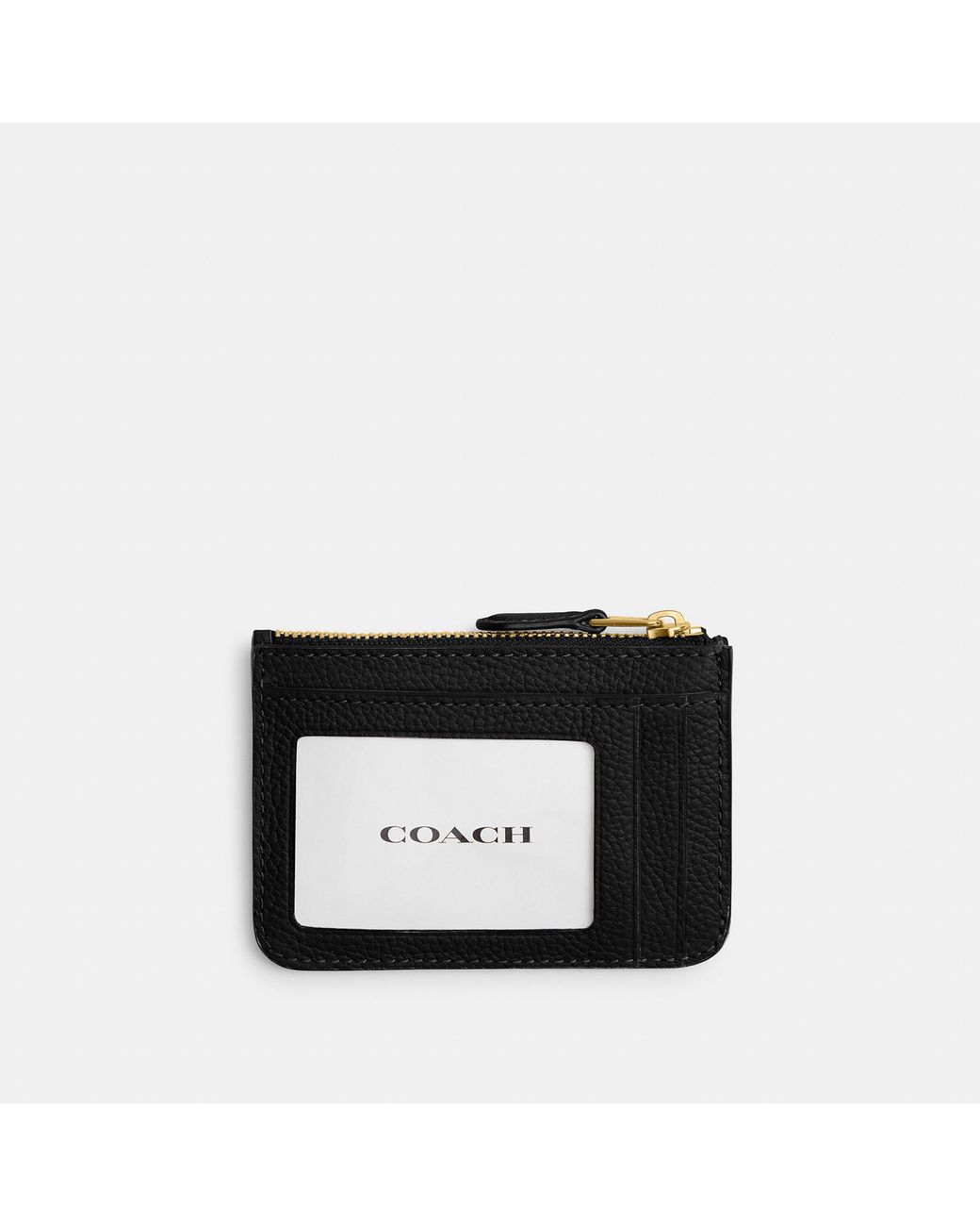 COACH Black Essential Mini Id Card Case Handbags, Leather