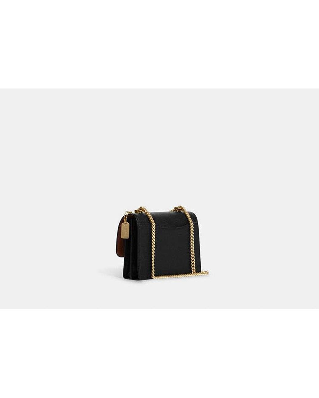 COACH Black Crossgrain Leather Crossbody Bag