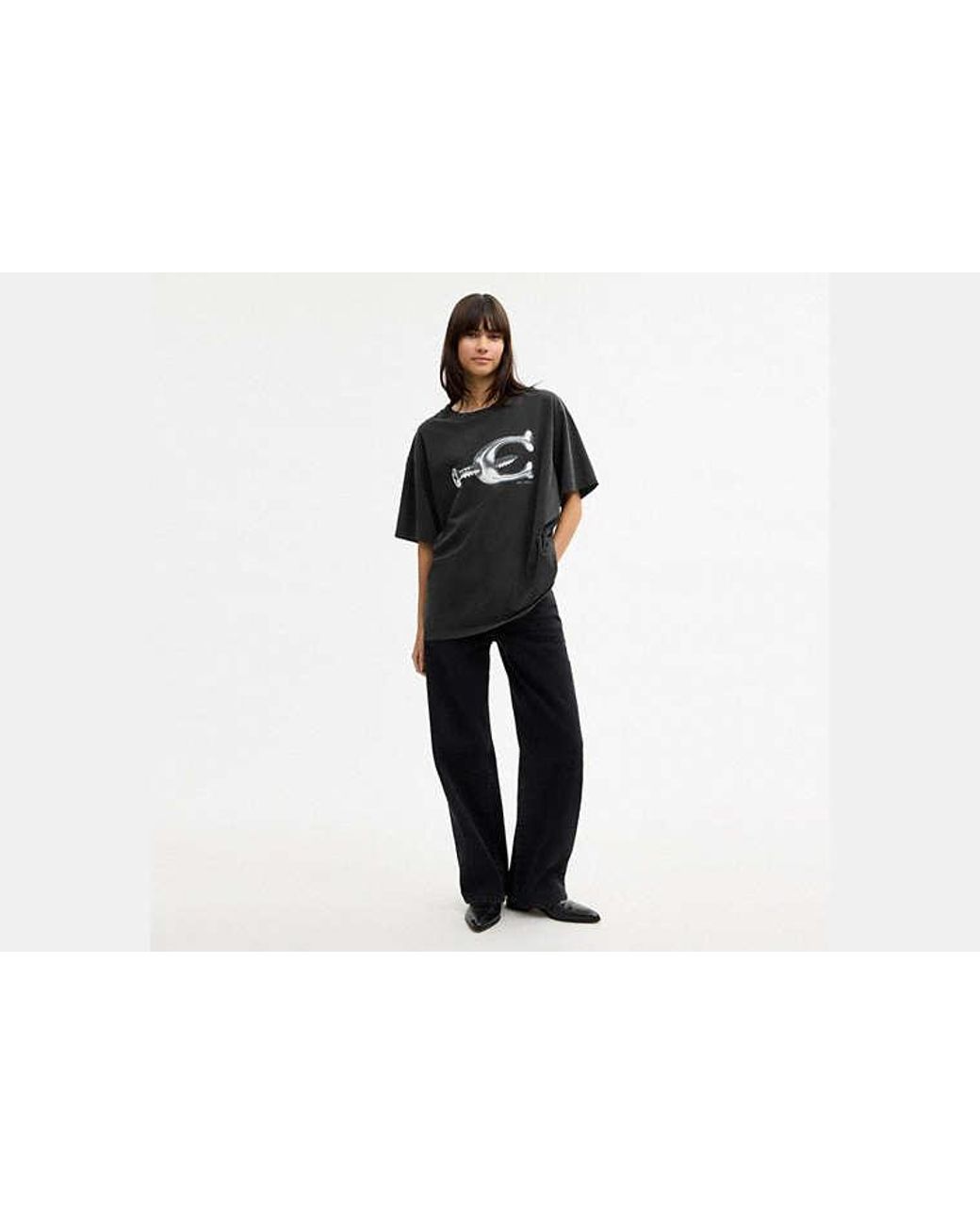 COACH Black Hardware Relaxed T-Shirt
