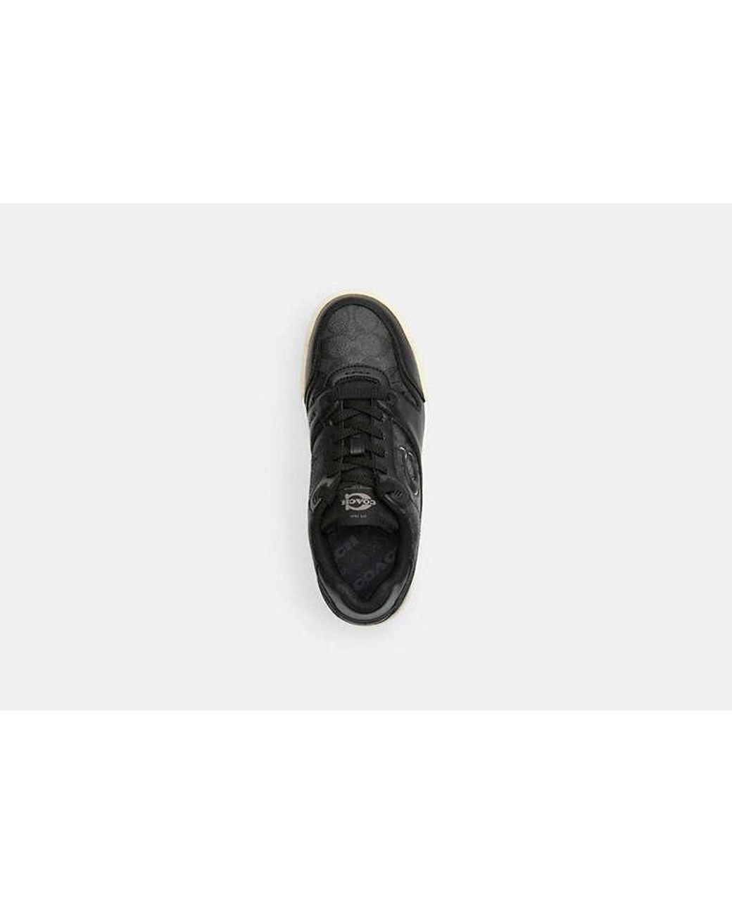 COACH Black Soho Sneakers With Signature Canvas Shoes Charcoal