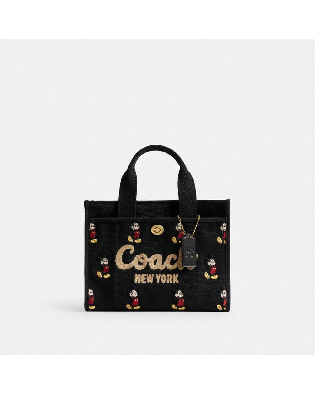 バッグ Coach Disney Mickey City Tote Black 2way COACH Disney X Cargo Tote Bag 26 With Mickey Mouse In Regenerative