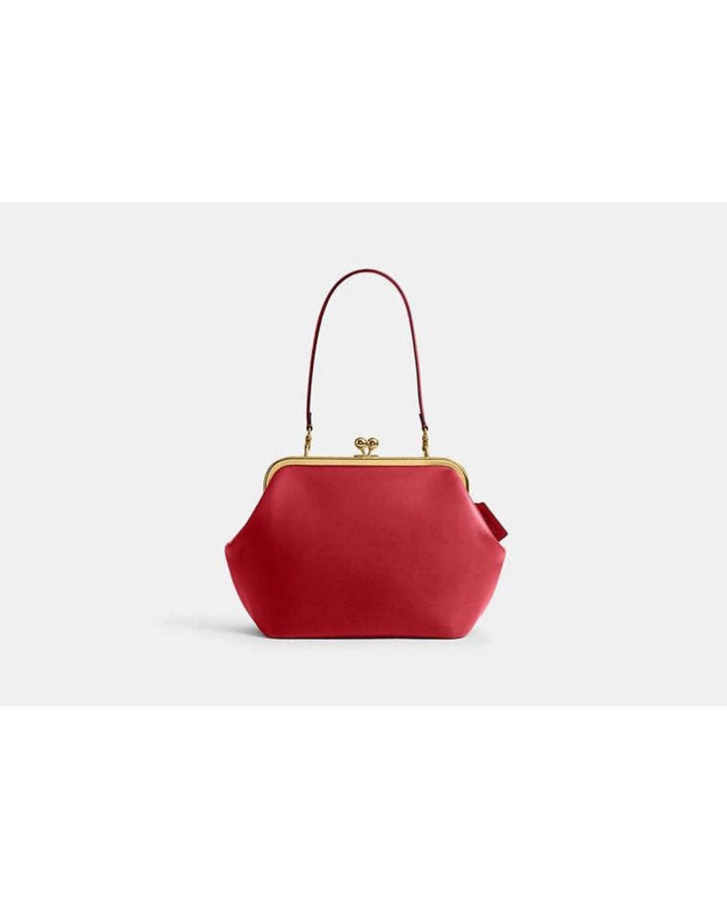 COACH Red Kisslock Frame Bag 27