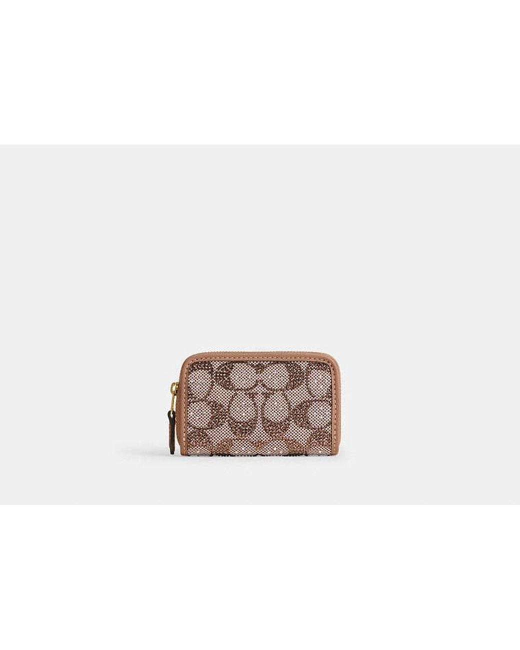COACH Black Essential Small Zip Around Card Case