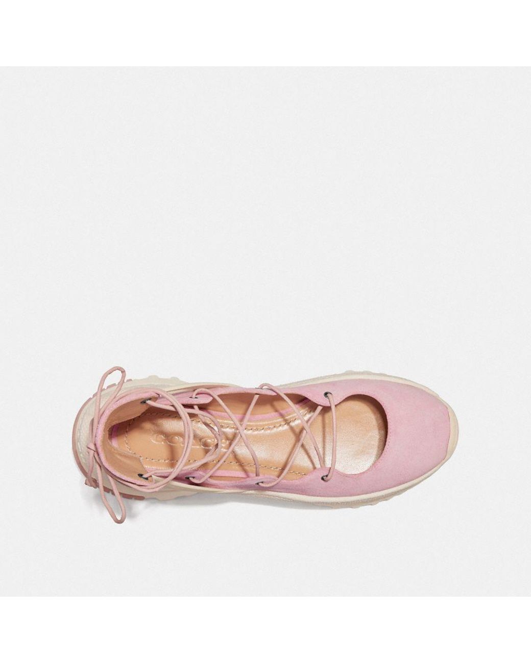 Lace up clearance ballerina sneaker coach