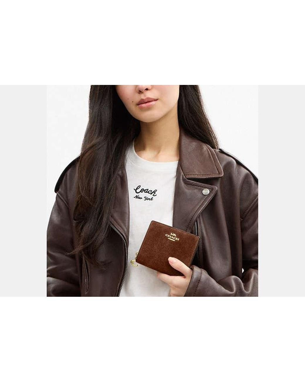 COACH Brown Snap Wallet