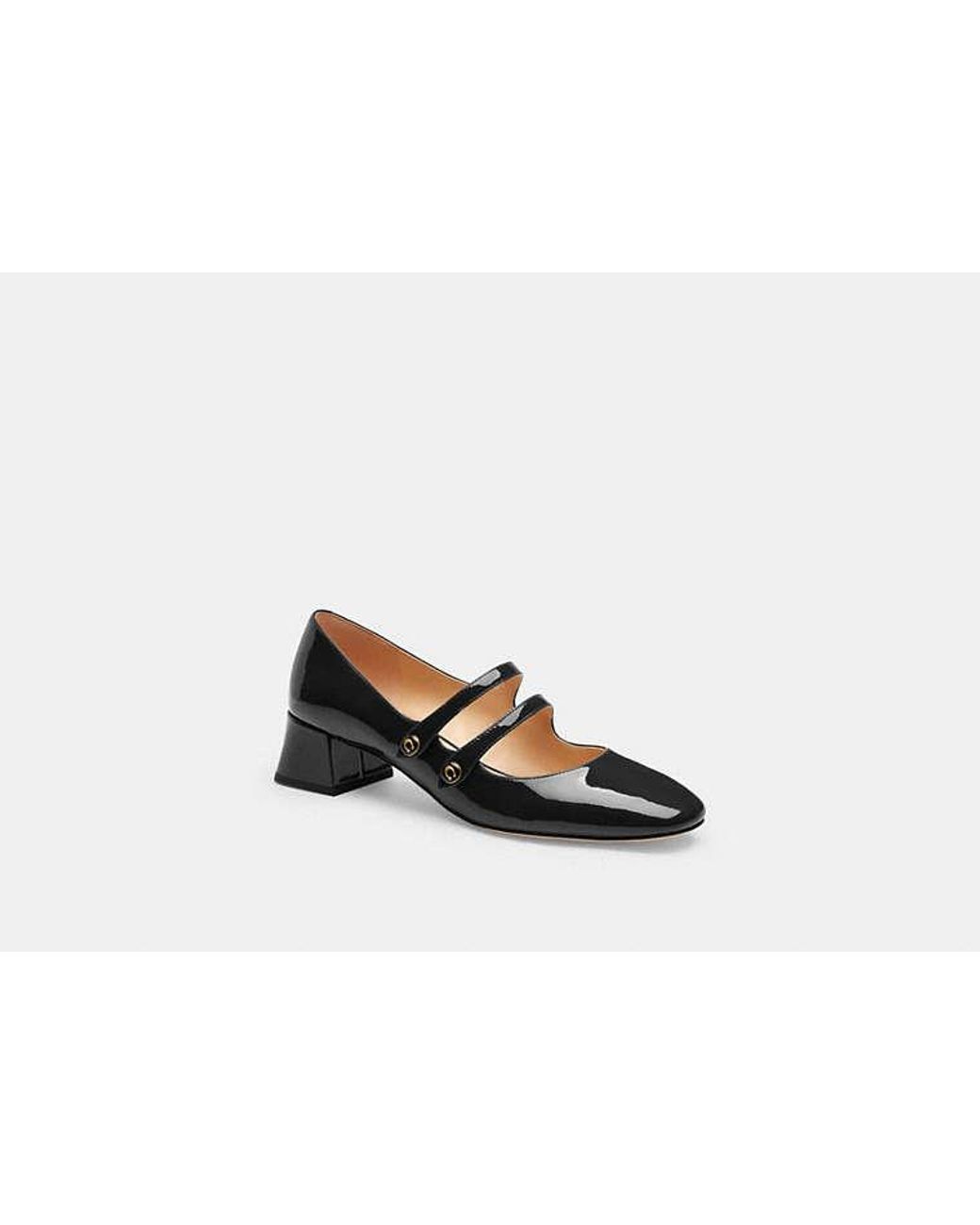 COACH Black Angelina Mary Jane Flat